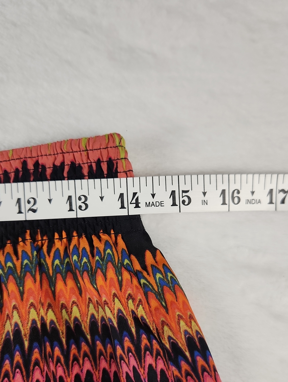 Kensie Mini Skirt Multicolor Zig Zag Pattern and Elastic Waistband Size M - Picture 7 of 16